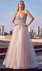 Cinderella Divine CC0881 - Crystal Detail Long Gown - view 4