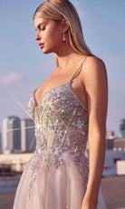 Cinderella Divine CC0881 - Crystal Detail Long Gown - view 5