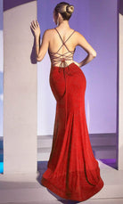 Cinderella Divine CC2162 - Deep V-Neck Open Back Prom Dress