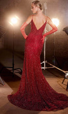 Cinderella Divine CC2167 - Evening Dress with Sheer Corset and Beaded Details - back view