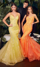 Cinderella Divine CC2279 - Glitter V Neck Evening Gown