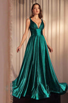 Cinderella Divine CC2349 - V-Back Sleeveless Prom Gown - view 5