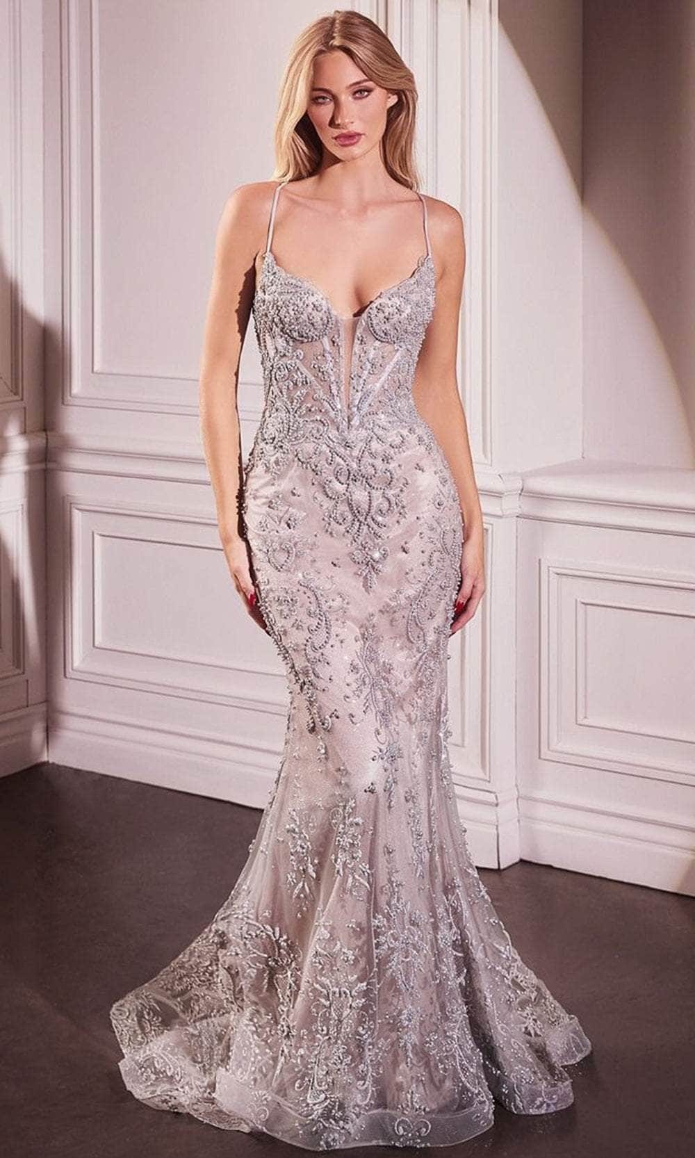 Cinderella Divine CC2403 - Bead Embellished Mermaid Evening Gown - Silhouette Dresses
