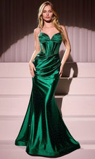 Cinderella Divine CC4021 - Beaded Cutout Long Gown - detail view