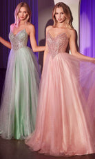 Cinderella Divine CC415 - Embellished V-Neck Long Gown - view 10