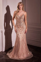 Cinderella Divine CC6018 - Strapless with Rhinestone Accents Prom Dress