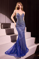 Cinderella Divine CC6018 - Strapless with Rhinestone Accents Prom Dress