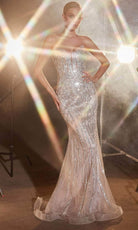 Cinderella Divine CC6018 - Strapless with Rhinestone Accents Prom Dress