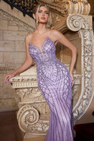 Cinderella Divine CC6018 - Strapless with Rhinestone Accents Prom Dress - view 11
