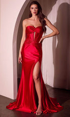 Cinderella Divine CD0103 - Sweetheart Pleated Long Gown - view 5