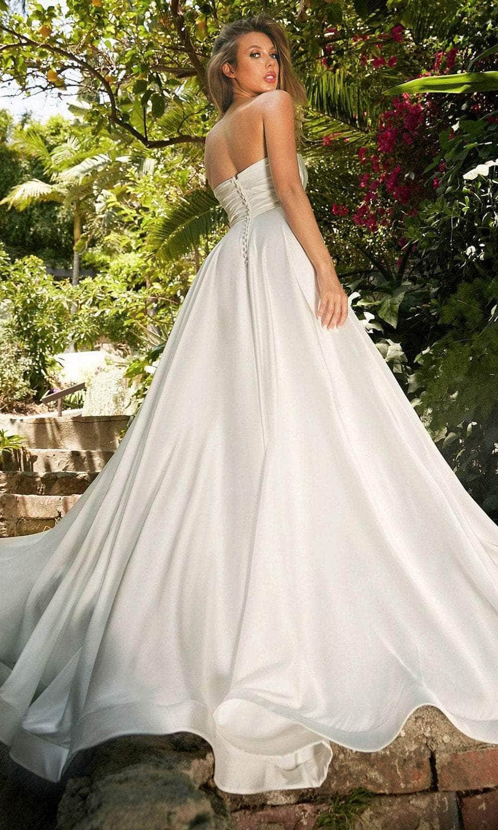 Cinderella Divine CD0166W - Sweetheart High Slit Bridal Gown - view 5