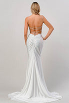 Cinderella Divine CD0179 - Fully Beaded Long Gown - back view