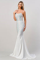 Cinderella Divine CD0179 - Fully Beaded Long Gown - designer prom dress at Silhouette Dresses
