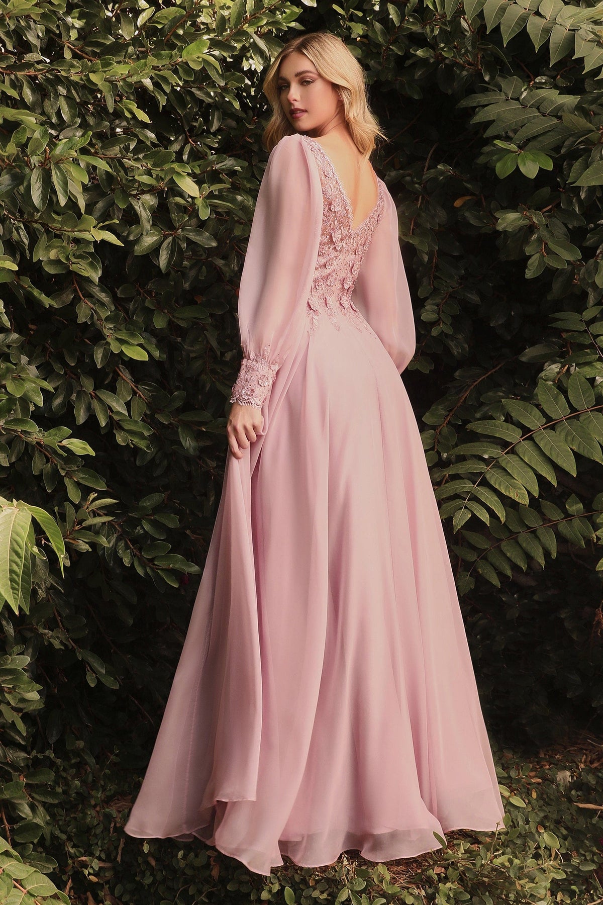 Cinderella Divine CD0183 - Bishop Sleeve Prom Dress - view 4