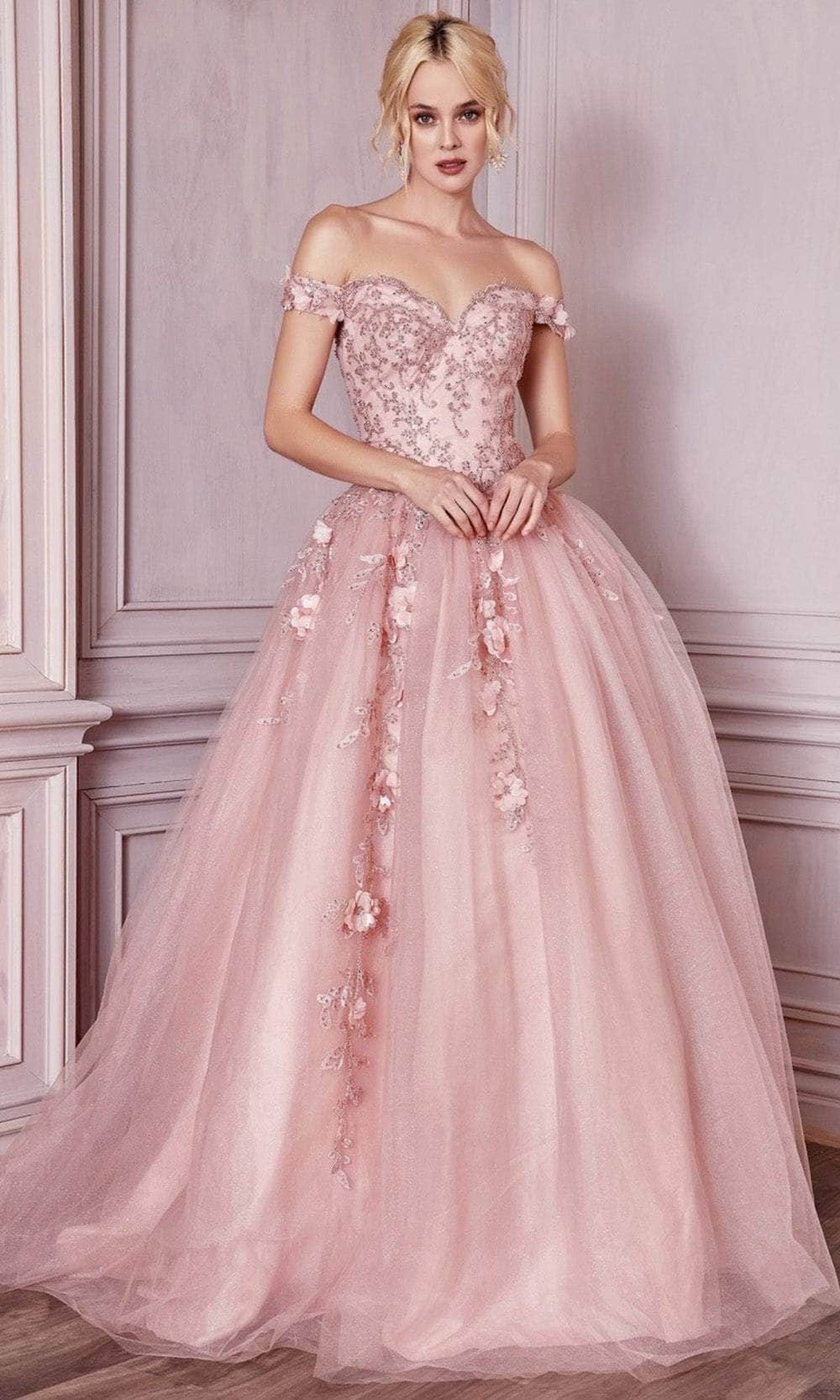 Cinderella Divine CD0185 - Off Shoulder Tulle Ballgown