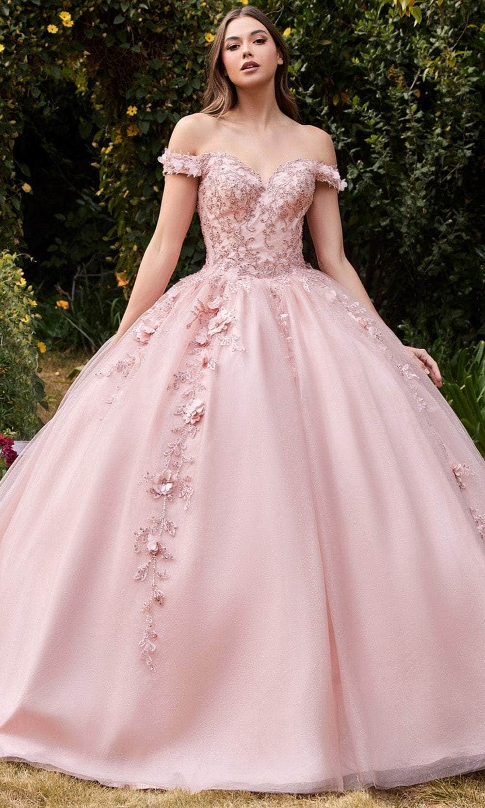 Cinderella Divine CD0185 - Off Shoulder Tulle Ballgown - view 8