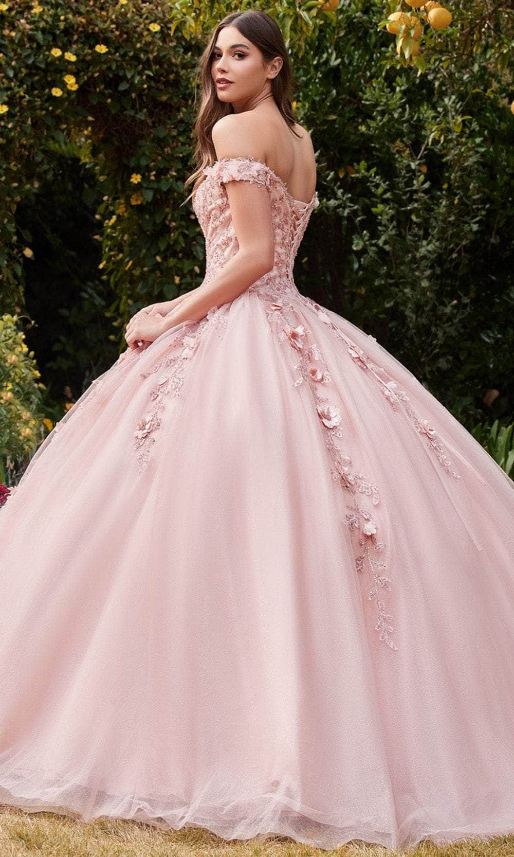 Cinderella Divine CD0185 - Off Shoulder Tulle Ballgown - view 9