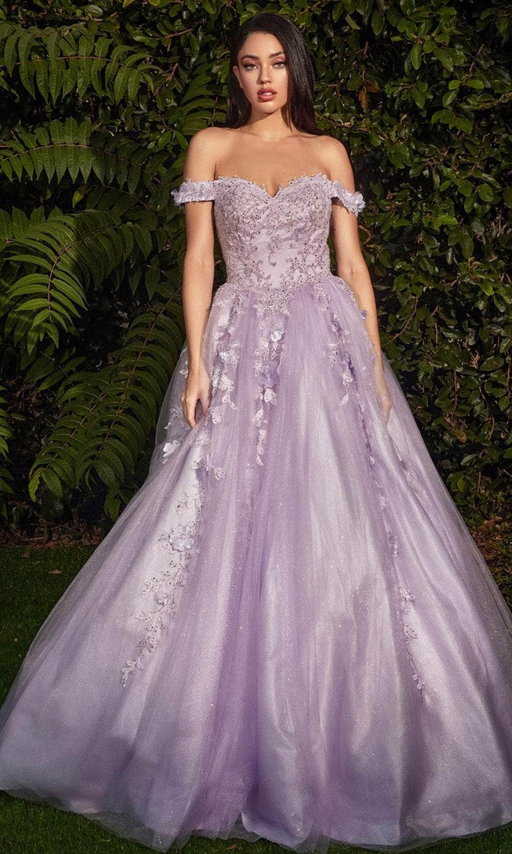 Cinderella Divine CD0185 - Off Shoulder Tulle Ballgown - view 4