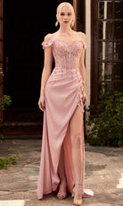 Cinderella Divine CD0186 - Applique Corset Prom Dress - designer prom dress at Silhouette Dresses