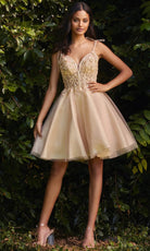 Cinderella Divine CD0188 - Corset Applique Prom Dress - detail view