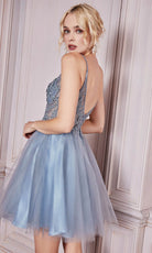 Cinderella Divine CD0190 - Beaded Cocktail Dress - back view