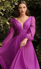 Cinderella Divine CD0192 - Bishop Sleeve Evening Dress - view 11
