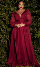 Cinderella Divine CD0192 - Bishop Sleeve Evening Dress - view 6