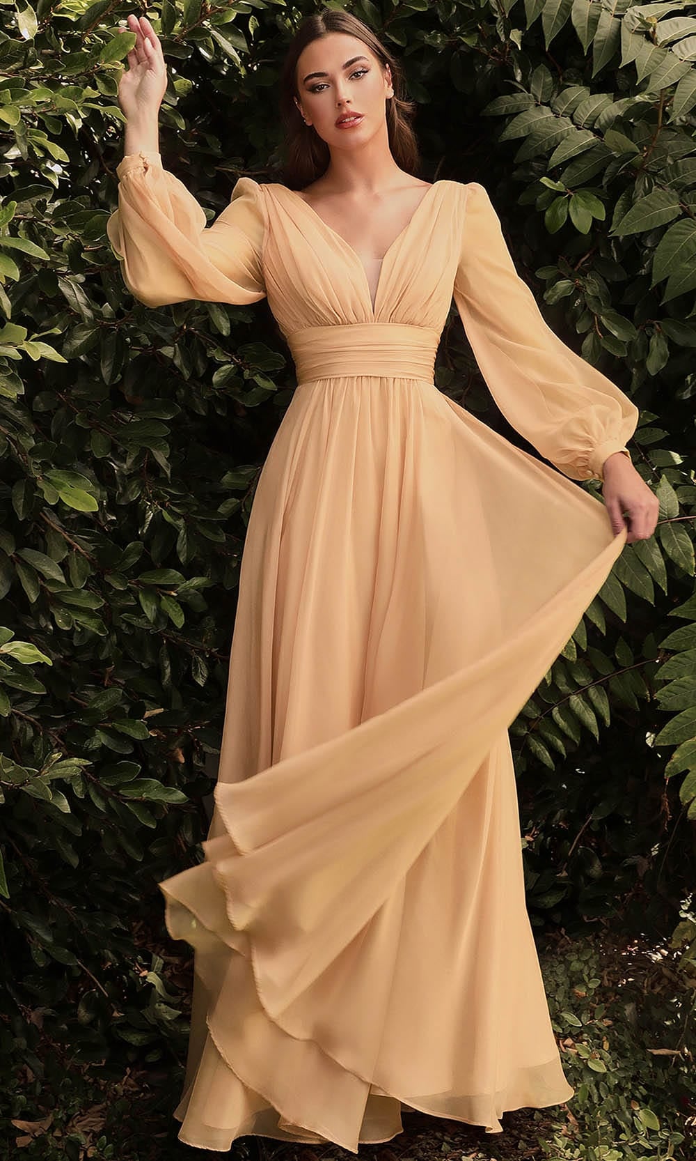 Cinderella Divine CD0192 - Bishop Sleeve Evening Dress - view 13