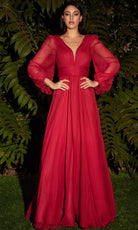 Cinderella Divine CD0192 - Bishop Sleeve Evening Dress - view 12