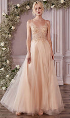 Cinderella Divine CD0195 - Embellished Lace Tulle Prom Dress