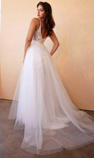 Cinderella Divine CD0195W - Floral Lace Tulle Wedding Gown