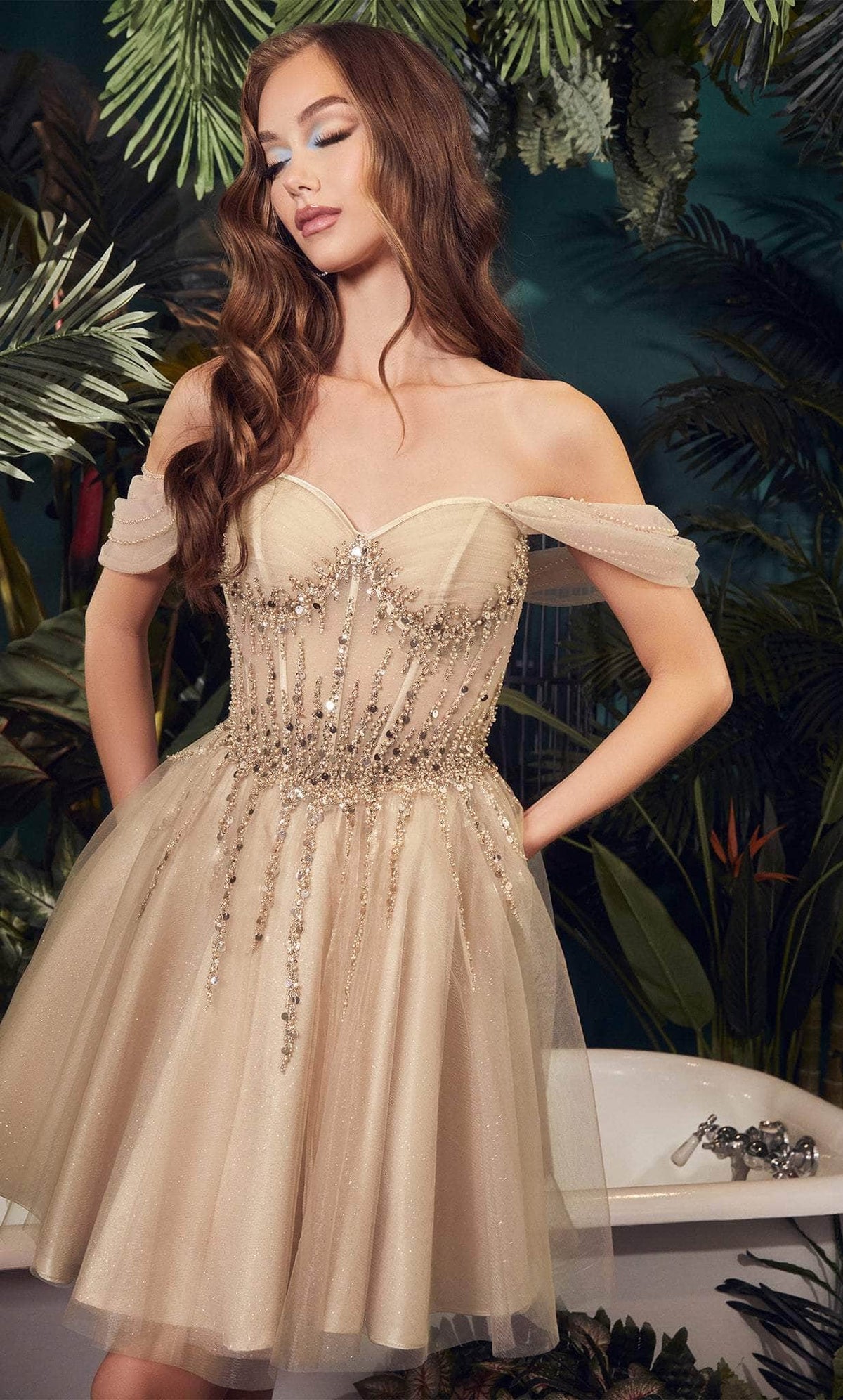 Cinderella Divine CD0211 - Corset A-Line Dress - detail view
