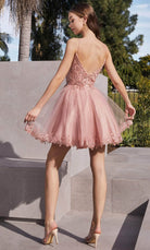 Cinderella Divine CD0213 - Sleeveless with Embroidery Cocktail Dress - back view