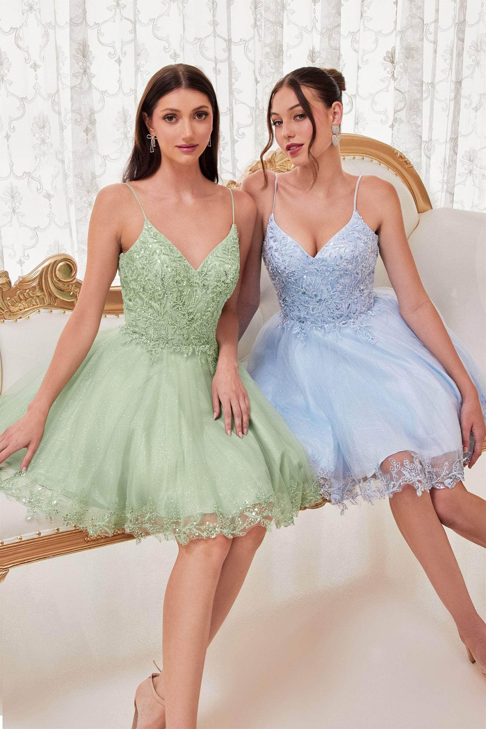 Cinderella Divine CD0213 - Sleeveless with Embroidery Cocktail Dress - view 12