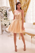 Cinderella Divine CD0213 - Sleeveless with Embroidery Cocktail Dress - view 11