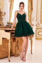 Cinderella Divine CD0213 - Sleeveless with Embroidery Cocktail Dress - detail view