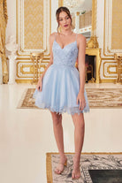Cinderella Divine CD0213 - Sleeveless with Embroidery Cocktail Dress - view 4