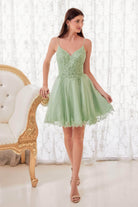 Cinderella Divine CD0213 - Sleeveless with Embroidery Cocktail Dress - view 9