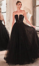 Cinderella Divine CD0217 - Prom Gown with Plunging V-Neck and Basque Waist