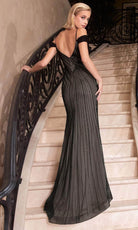 Cinderella Divine CD0219 - Evening Gown with Sequin V-Back - back view
