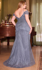 Cinderella Divine CD0219C - V-Neck Cold Shoulder Prom Dress