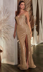 Cinderella Divine CD0227 - Prom Dress with Sequins and Plunging V-Neck - view 6