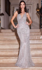 Cinderella Divine CD0232 - Prom Gown with Plunging Jeweled V-Neck - view 5