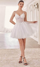 Cinderella Divine CD0236 - Ribbon Strap Detailed Cocktail Gown - view 8