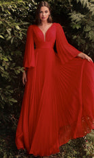 Cinderella Divine CD242 - Flutter Sleeve Evening Dress