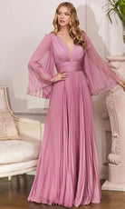Cinderella Divine CD242 - Flutter Sleeve Evening Dress