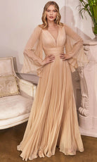 Cinderella Divine CD242 - Flutter Sleeve Evening Dress