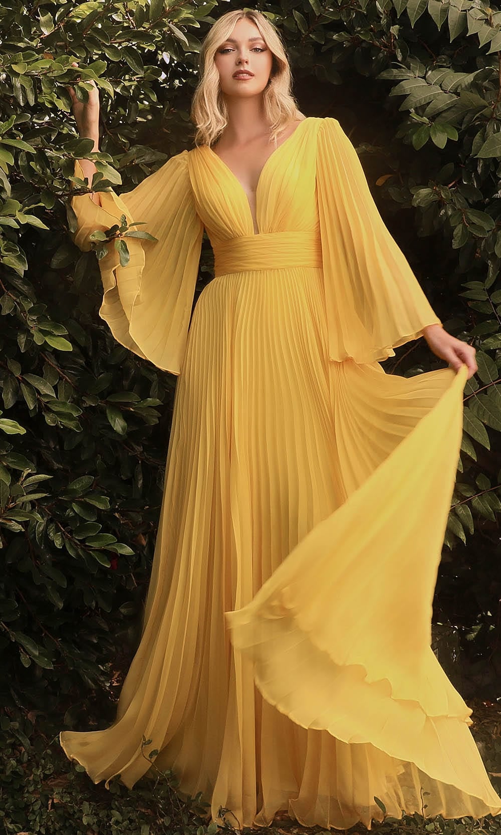 Cinderella Divine CD242 - Flutter Sleeve Evening Dress - view 10
