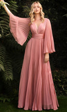 Cinderella Divine CD242 - Flutter Sleeve Evening Dress - view 12