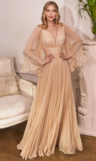 Cinderella Divine CD242 - Flutter Sleeve Evening Dress - view 5